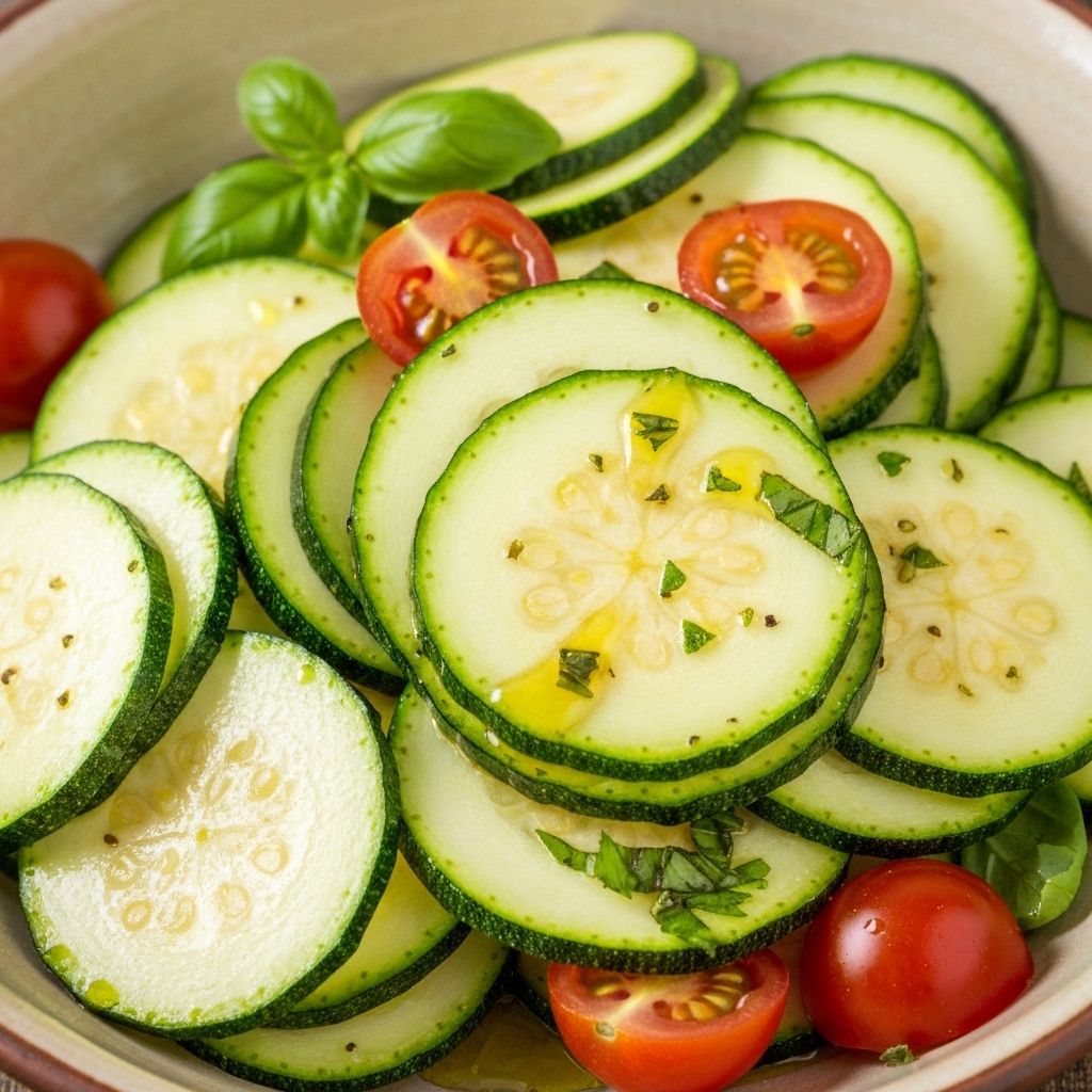 Salada de Abobrinha Crua